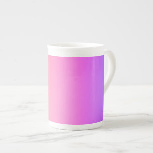 Tasse En Porcelaine Dégradé de couleur rose pêche et violet qui s'esto