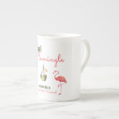 Tasse En Porcelaine Dernière Flamingle Fête de Bachelorette à Palm Spr (Devant droit)
