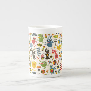Tasse En Porcelaine Des monstres heureux