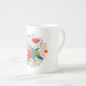Tasse En Porcelaine design floral (Devant droit)