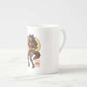 Tasse En Porcelaine Dessin de la fille Werewolf (Devant droit)