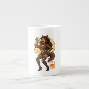Tasse En Porcelaine Dessin de la fille Werewolf