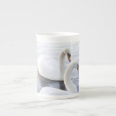 Tasse En Porcelaine Deux cygnes (Devant)