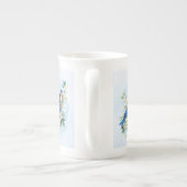 Tasse En Porcelaine Deux oiseaux bleus (Dos)