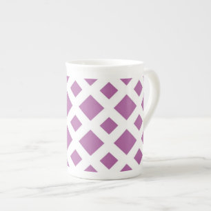 Tasse En Porcelaine Diamants de lavande sur le blanc