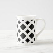 Tasse En Porcelaine Diamants noirs en blanc (Droite)