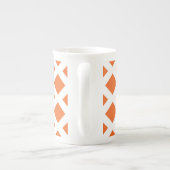Tasse En Porcelaine Diamants orange sur blanc (Dos)