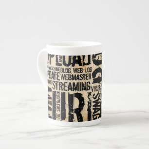 Tasse En Porcelaine Dictionnaire informatique - vintage