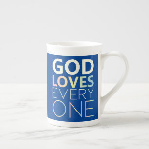 Tasse En Porcelaine Dieu aime tous