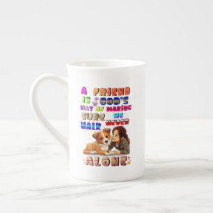 Tasse En Porcelaine Dieux amis, moyen de s'assurer que nous ne marchon