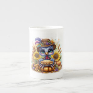 Tasse En Porcelaine Dinde de l'automne mignon