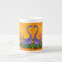 Dinosaures mignons et romantiques