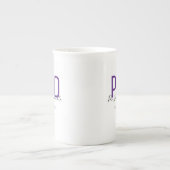 Tasse En Porcelaine Diplômé Garder Purple Nom Diplôme PhD (Devant)