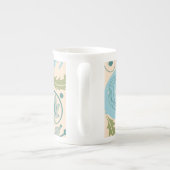 Tasse En Porcelaine Doodles de fleurs (Dos)
