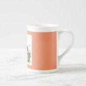 tasse en porcelaine d'os de papillon monarque (Droite)