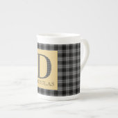 Tasse En Porcelaine Douglas Tartan Monogram D (Devant droit)