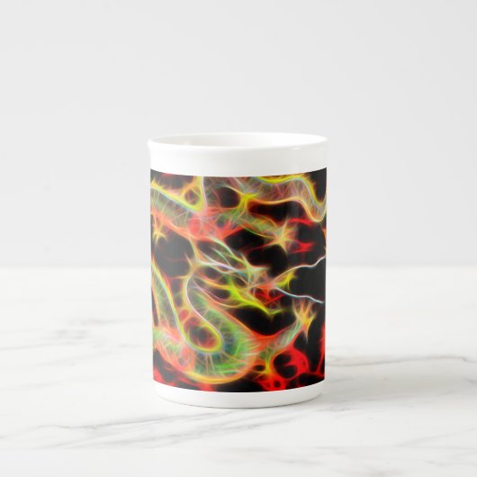 Tasse En Porcelaine Dragon Fire décor sur Lucky Energy (Devant)