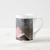 Tasse En Porcelaine Drapeau De Grange Rappels Patriotiques Tout Autour (Droite)