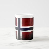 Drapeau grunge noir de la Norvège