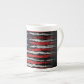 Tasse En Porcelaine Drapeau Grunge U.S.A (Devant droit)