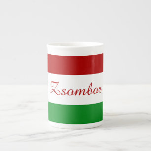 Tasse En Porcelaine Drapeau hongrois personnalisé