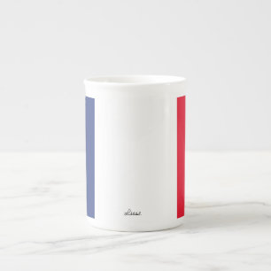 Tasse En Porcelaine Drapeau minimaliste français