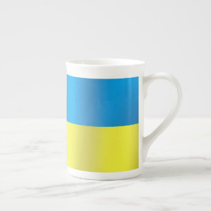 Tasse En Porcelaine Drapeau Ukraine