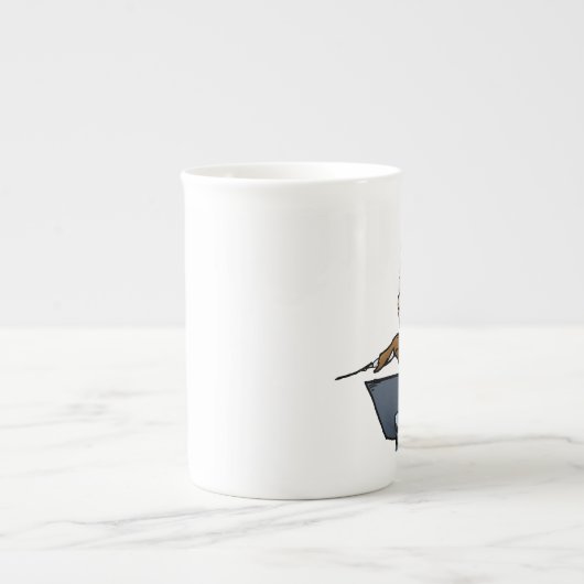 Tasse En Porcelaine Drôle Chouette (Devant)