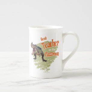 Tasse En Porcelaine Drôle de dinosaure Meilleur enseignant de la class