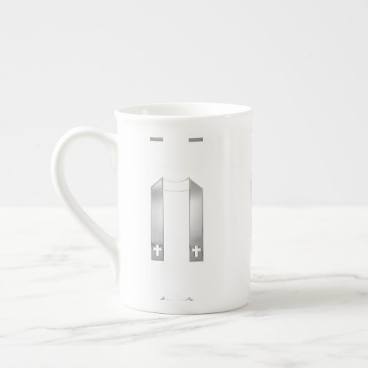 Tasse En Porcelaine Écouter en 3D Le Stole de prêtre en argent (Gauche)