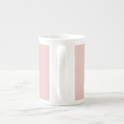 Tasse En Porcelaine Écriture manuscrite classique Nom élégant Rose Gol (Dos)
