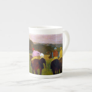 Tasse En Porcelaine Edgar Degas Chevaux de course à Longchamp