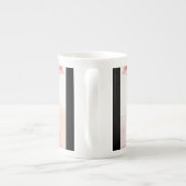 Tasse En Porcelaine Elegance Woman with Peonies Aquarelle Art Imprimer (Dos)