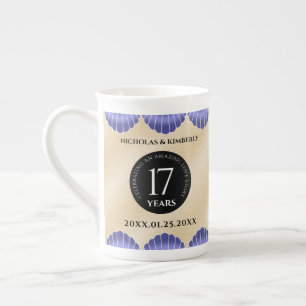 Tasse En Porcelaine Élégant 17ème anniversaire de Mariage des obus