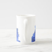 Tasse En Porcelaine Elégant bleu perwinkle hydrangée florale (Dos)