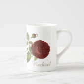 Tasse En Porcelaine Elegant Rose Personalised (Droite)