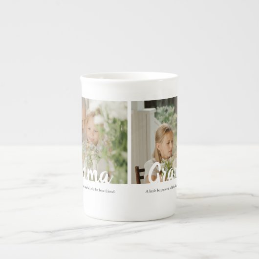 Tasse En Porcelaine Élégante grand-mère photo 2 (Devant)