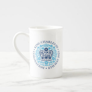 Tasse En Porcelaine Emblème de couronnement du roi Charles III, souven