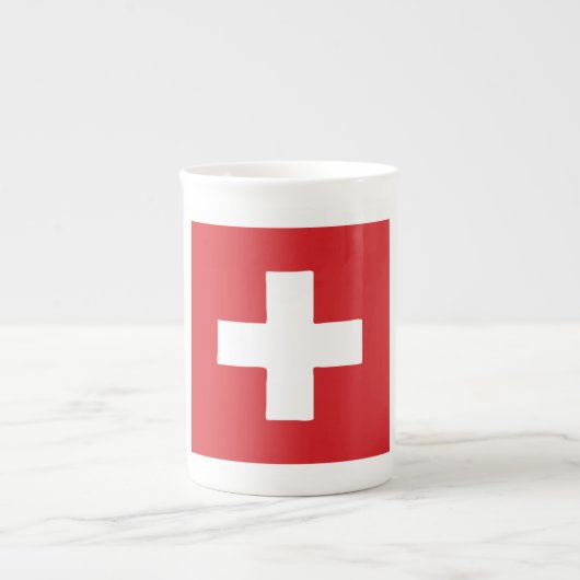 Tasse En Porcelaine Emblème Drapeau Suisse (Devant)