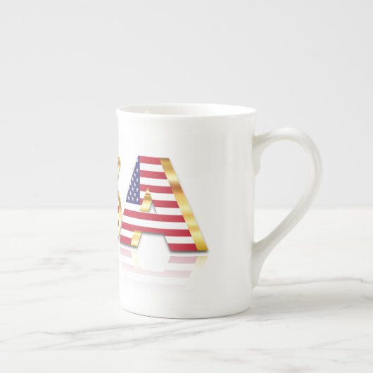 Tasse En Porcelaine États-Unis - États-Unis d'Amérique - Drapeau - Pat (Droite)