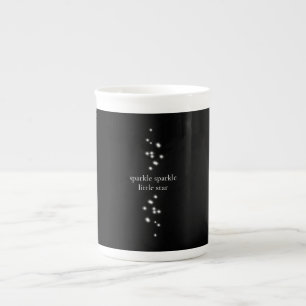 Tasse En Porcelaine Étincelle Étincelle Little Star Black Starlight