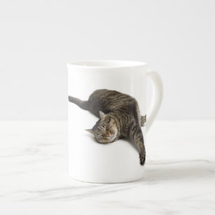 Tasse En Porcelaine Étirement de chats azy