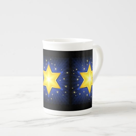 Tasse En Porcelaine Étoile de David (Devant droit)