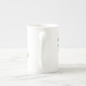 Tasse En Porcelaine Eucalyptus Verdure Aquarelle Or Monogramme L (Dos)