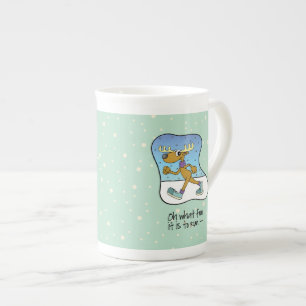 Tasse En Porcelaine Exercice Reindeer Noël