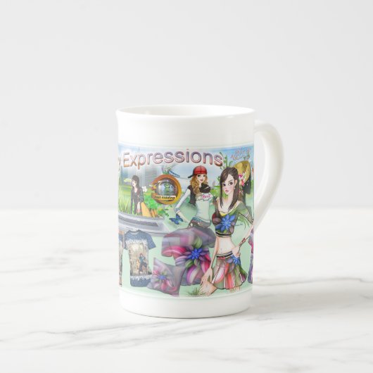 Tasse En Porcelaine Expressions mode (Devant droit)