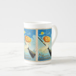 Tasse En Porcelaine Falln Happy Halloween sorcière Citrouille