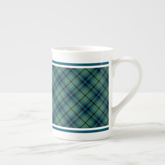 Tasse En Porcelaine Famille Keith Ancien Tartan vert clair Plaid (Droite)