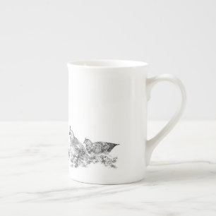 Tasse En Porcelaine Famille Outting de cailles