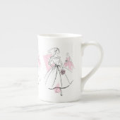 Tasse En Porcelaine Fashion Bride Groupe rose muscade chine osseuse (Droite)